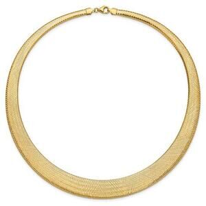 New 14k Gold Tapered Mesh Necklace
